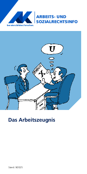 Arbeitszeugnis Arbeitszeugnis - Arbeits- und Sozialrechtsinfo, 09/2025