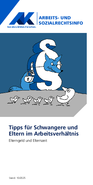 Elterngeld und Elternzeit (Tipps für Schwangere) Elterngeld und Elternzeit (Tipps für Schwangere) - Arbeits- und Sozialrechts-Info 10/2025
(barrierefreie PDF)