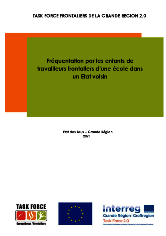 Fréquentation par les enfants de travailleurs frontaliers d’une école dans un Etat voisin  - 2021