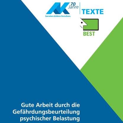 Titelblatt der AK-Texte Gefährdungsbeurteilung psychischer Belastungen