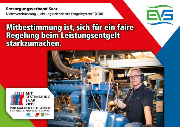 Ausstellerplakat Entsorgungsverband Saar: Dienstvereinbarung "Leistungsorientiertes Entgeltsystem" (LOB)