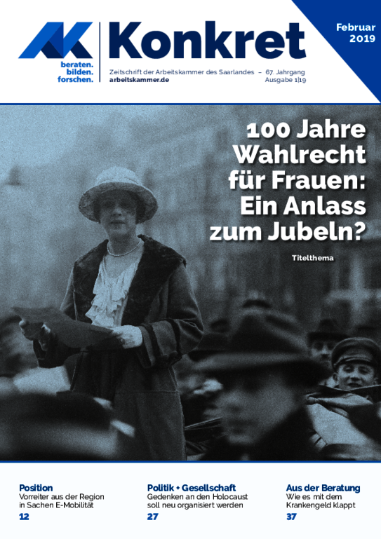 Gesamtausgabe AK-Konkret Heft 1/2019  - Schwerpunktthema "100 Jahre Frauenwahlrecht"