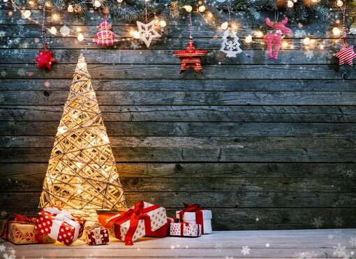 Schmuckfoto mit Weihnachtsbaum 